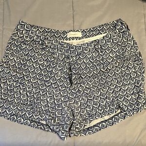Level 99 Blue and White High Waist Shorts